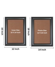 Set of 2 Black Photo Frames for Wall & Table Décor – Sleek Modern Empty Picture Frames for Home & Office, Display Portrait or Landscape Orientation (2, 18x14)