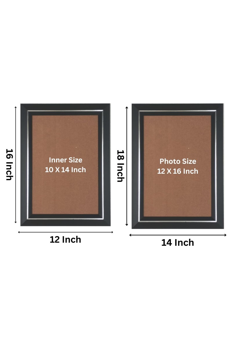 Set of 2 Black Photo Frames for Wall & Table Décor – Sleek Modern Empty Picture Frames for Home & Office, Display Portrait or Landscape Orientation (2, 18x14)