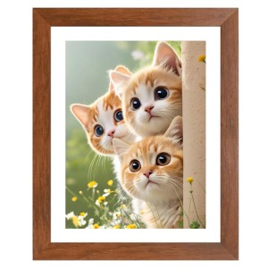 AI Funny Cute Cat Art Picture for Kids - 10x14 inches, Brown Color - Perfect Wall Decor for Children's Room AI Funny Cute Cat Art Picture for Kids - 10x14 inches, Brown Color - Perfect Wall Decor for Children's Room