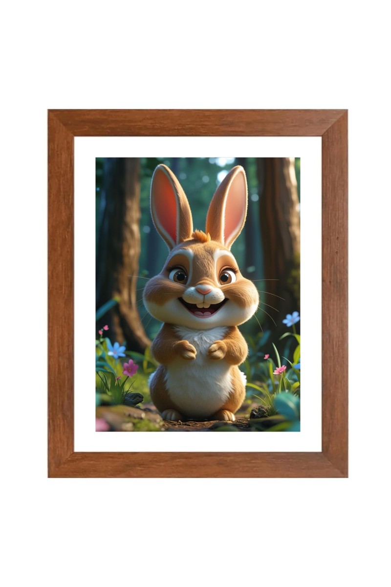 AI Funny Squirrel Art Picture for Kids - 10x14 inches, Brown Color - Perfect Wall Decor for Children's Room