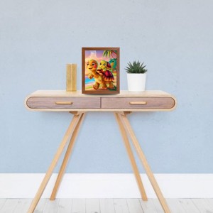 AI Funny Cute Tortoise Art Picture for Kids - 18x22 inches, Brown Color - Perfect Wall Decor for Children's Room AI Funny Cute Tortoise Art Picture for Kids - 18x22 inches, Brown Color - Perfect Wall Decor for Children's Room
