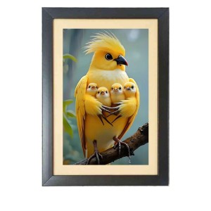 The mother bird Black Photo Frame Funny Animal and Bird Cartoon Art The mother bird Black Photo Frame Funny Animal and Bird Cartoon Art