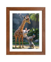 AI Funny Giraffe Art Picture for Kids - 10x14 inches, Brown Color - Perfect Wall Decor for Children's Room AI Funny Giraffe Art Picture for Kids - 10x14 inches, Brown Color - Perfect Wall Decor for Children's Room