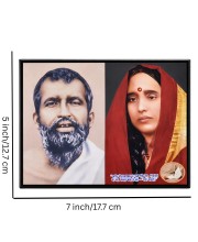 Ramakrishna Paramhansa & Sarada Ma Laminated Photo Frame | Wall & Tabletop Decor | Spiritual Home & Office Gift | Living Room & Wall Mount