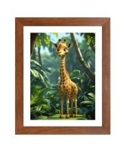 AI Funny Giraffe Art Picture for Kids - 10x14 inches, Brown Color - Perfect Wall Decor for Children's Room AI Funny Giraffe Art Picture for Kids - 10x14 inches, Brown Color - Perfect Wall Decor for Children's Room