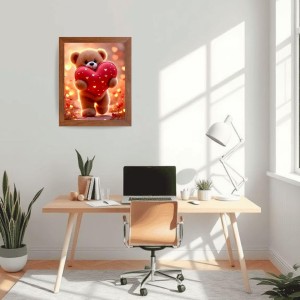AI Funny Teddy bear Art Picture for Kids - 10x14 inches, Brown Color - Perfect Wall Decor for Children's Room AI Funny Teddy bear Art Picture for Kids - 10x14 inches, Brown Color - Perfect Wall Decor for Children's Room