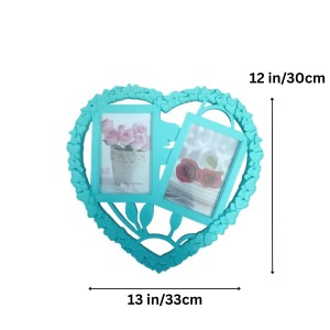Heart Shaped Wall Hanging Photo Frame for 2 Pictures – Decorative Love Heart Collage Frame – Plastic Dual Photo Display for Bedroom, Living Room & Anniversary Gift (Light Green) (Light Green) Heart Shaped Wall Hanging Photo Frame for 2 Pictures – Decorative Love Heart Collage Frame – Plastic Dual Photo Display for Bedroom, Living Room & Anniversary Gift (Light Green) (Light Green)