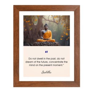 Buddha & His Famous Quote Photo Frame - Brown Frame, Perfect for Office & Wall Decoration, Ideal Gift Buddha & His Famous Quote Photo Frame - Brown Frame, Perfect for Office & Wall Decoration, Ideal Gift