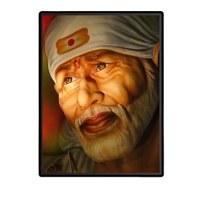 Sai Baba Laminated Photo - 5x7 Inches, Divine Blessings for Home & Office and Temple Decoration