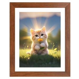 AI Funny Cute Cat Art Picture for Kids - 10x14 inches, Brown Color - Perfect Wall Decor for Children's Room AI Funny Cute Cat Art Picture for Kids - 10x14 inches, Brown Color - Perfect Wall Decor for Children's Room