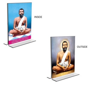 Sri Ramakrishna Paramhansa Acrylic T-Style Photo Stand, Compact and Stylish Spiritual Display, easily change 2 photos (Pack of 1) Sri Ramakrishna Paramhansa Acrylic T-Style Photo Stand, Compact and Stylish Spiritual Display, easily change 2 photos (Pack of 1)