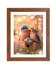 AI Funny Cute Birds Art Picture for Kids - 14x18 inches, Brown Color - Perfect Wall Decor for Children's Room AI Funny Cute Birds Art Picture for Kids - 14x18 inches, Brown Color - Perfect Wall Decor for Children's Room