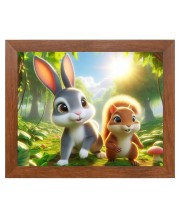 AI Funny Cute Squirrel Art Picture for Kids - 10x14 inches, Brown Color - Perfect Wall Decor for Children's Room