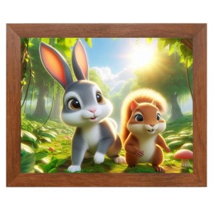 AI Funny Cute Squirrel Art Picture for Kids - 16x20 inches, Brown Color - Perfect Wall Decor for Children's Room