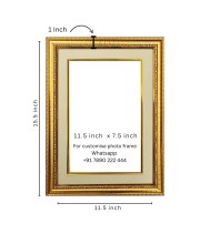 Sri Ram Darbar Golden Photo 11.5x15.5 Inches Perfect for Home, Office & Temple Decoration