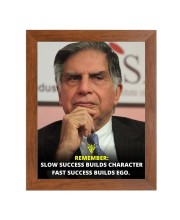 Shree Ratan Naval Tata & Famous Quote Brown Frame, 18x22InchesInspirational Wall Art for Office, Home DecorIdeal Spiritual Gift