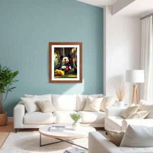AI Funny Micky Mouse Art Picture for Kids - 10x14 inches, Brown Color - Perfect Wall Decor for Children's Room AI Funny Micky Mouse Art Picture for Kids - 10x14 inches, Brown Color - Perfect Wall Decor for Children's Room