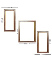 3-Pack A Glimpse of Eternity Photo Frames - 2 Pieces 12x19 Inch & 1 Piece 16x19 Inch - Rustic Wall Art for Home & Office Decor - Botanical Wall Hanging for Living Room, Bedroom, or Workspace