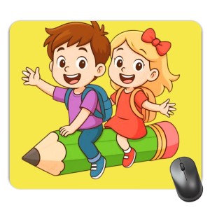 Customized Cartoon Girl and Boy Picture Sublimation Mouse Pad | 8 X 7.5 Inch | Smooth Cloth Surface | Non-Slip Rubber Base | Personalized Mousepad for Laptop & Desktop (F17398) Customized Cartoon Girl and Boy Picture Sublimation Mouse Pad | 8 X 7.5 Inch | Smooth Cloth Surface | Non-Slip Rubber Base | Personalized Mousepad for Laptop & Desktop (F17398)