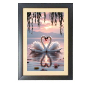 The beautiful swans are enjoying in nature Black Photo Frame Funny Animal and Bird Cartoon Art The beautiful swans are enjoying in nature Black Photo Frame Funny Animal and Bird Cartoon Art