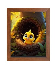 AI Funny Cute Birds Art Picture for Kids - 10x14 inches, Brown Color - Perfect Wall Decor for Children's Room AI Funny Cute Birds Art Picture for Kids - 10x14 inches, Brown Color - Perfect Wall Decor for Children's Room