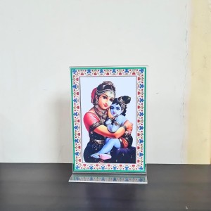 HiTechMart Maa Yashoda with Gopal Acrylic Photo Frame, Hindu God Idol Picture for Home, Office and Mandir, Decorative Frame for Pooja and Gifting HiTechMart Maa Yashoda with Gopal Acrylic Photo Frame, Hindu God Idol Picture for Home, Office and Mandir, Decorative Frame for Pooja and Gifting