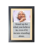 A. P. J. Abdul Kalam & His Famous Quote Photo Frame - Brown Frame, 11x15 Inches, Perfect for Office & Wall Decoration, Ideal Gift