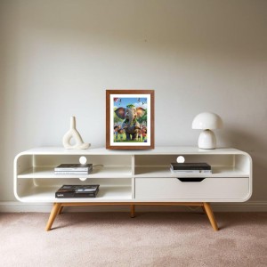 AI Funny Cute Elephant With Kids Art Picture for Kids - 10x14 inches, Brown Color - Perfect Wall Decor for Children's Room AI Funny Cute Elephant With Kids Art Picture for Kids - 10x14 inches, Brown Color - Perfect Wall Decor for Children's Room