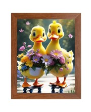 AI Funny Cute Duck Art Picture for Kids - 10x14 inches, Brown Color - Perfect Wall Decor for Children's Room AI Funny Cute Duck Art Picture for Kids - 10x14 inches, Brown Color - Perfect Wall Decor for Children's Room