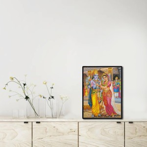 Ram Sita Laminated Photo - 5x7 Inches, Divine Blessings for Home & Office and Temple Decoration