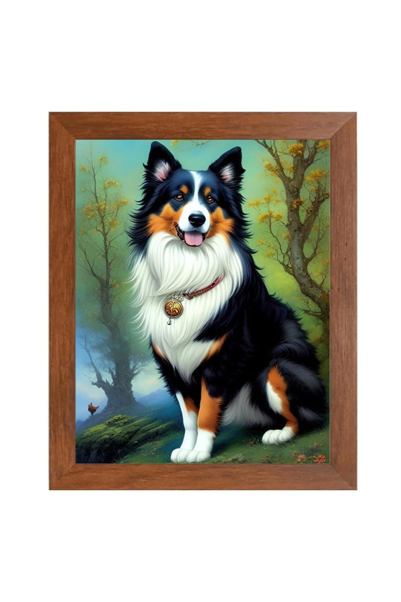 AI Funny Cute Dog Art Picture for Kids - 16x20 inches, Brown Color - Perfect Wall Decor for Children's Room