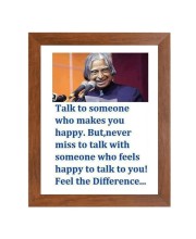 A P J Abdul Kalam & His Famous Quote Photo Frame - Brown Frame, Perfect for Office & Wall Decoration, Ideal Gift A P J Abdul Kalam & His Famous Quote Photo Frame - Brown Frame, Perfect for Office & Wall Decoration, Ideal Gift