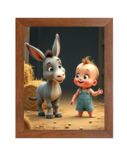 AI Funny Boy with Gadha Art Picture for Kids - 10x14 inches, Brown Color - Perfect Wall Decor for Children's Room AI Funny Boy with Gadha Art Picture for Kids - 10x14 inches, Brown Color - Perfect Wall Decor for Children's Room