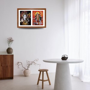 Lord shiva and goddess mahakali Photo Frame - 13x17Inches - Spiritual Artwork for Home Decor, Puja Room and Office Decoration Lord shiva and goddess mahakali Photo Frame - 13x17Inches - Spiritual Artwork for Home Decor, Puja Room and Office Decoration