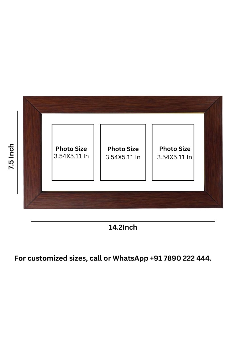 Sri Vishwakarma, Sri Lord Shiva and Sri Ganesh Color Photo Frame -14X7.5 Inch, Elegant Religious Home & Temple Decor
