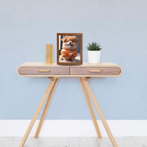 AI Funny Cute Dog Art Picture for Kids - 18x22 inches, Brown Color - Perfect Wall Decor for Children's Room