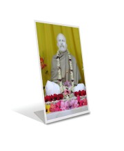 Car Desk/Table Top Shri Ramkrishna Acrylic L-Style Photo Stand - 2.5x3.5 Inches, Compact And Stylish Spiritual Display (F6729)