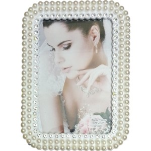 HiTechMart Table Photo Frame for Home Décor | Rectangular Wedding Photo Frame (4x6 Inch, White) | Beautiful Pearl & Crystal Design | Personalised Gift for Anniversary, Valentine, Birthday HiTechMart Table Photo Frame for Home Décor | Rectangular Wedding Photo Frame (4x6 Inch, White) | Beautiful Pearl & Crystal Design | Personalised Gift for Anniversary, Valentine, Birthday