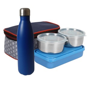 Combo of Lunchbox & 750ml Stainless Steel Water Bottle | Leak-Proof, BPA-Free, Ideal for Office, School, Travel | Durable & Eco-Friendly Combo of Lunchbox & 750ml Stainless Steel Water Bottle | Leak-Proof, BPA-Free, Ideal for Office, School, Travel | Durable & Eco-Friendly
