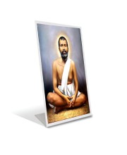 Car Desk/Table Top Bamakhapa Ramakrishna Acrylic L-Style Photo Stand - 2.5x3.5 Inches, Compact And Stylish Spiritual Display (F6692)