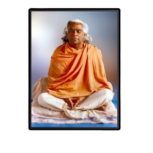 Swami Vishnudevananda Laminated Photo - 5x7 Inches, Divine Blessings for Home & Office and Temple Decoration