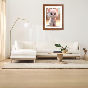 AI Funny Cute Cat Art Picture for Kids - 10x14 inches, Brown Color - Perfect Wall Decor for Children's Room AI Funny Cute Cat Art Picture for Kids - 10x14 inches, Brown Color - Perfect Wall Decor for Children's Room