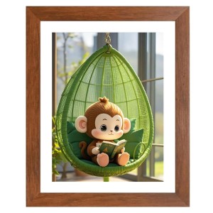 AI Funny Cute Monkey Art Picture for Kids - 10x14 inches, Brown Color - Perfect Wall Decor for Children's Room AI Funny Cute Monkey Art Picture for Kids - 10x14 inches, Brown Color - Perfect Wall Decor for Children's Room