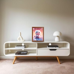 AI Funny Cute Cat Art Picture for Kids - 10x14 inches, Brown Color - Perfect Wall Decor for Children's Room AI Funny Cute Cat Art Picture for Kids - 10x14 inches, Brown Color - Perfect Wall Decor for Children's Room