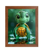 AI Funny Cute Tortoise Art Picture for Kids - 10x14 inches, Brown Color - Perfect Wall Decor for Children's Room AI Funny Cute Tortoise Art Picture for Kids - 10x14 inches, Brown Color - Perfect Wall Decor for Children's Room