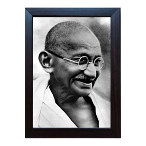 Hitech Mahatma Gandhi ji photo frame for table, Study & living room, gifts || Synthetic Wood Base and Front Glass (8 x 6 inch)