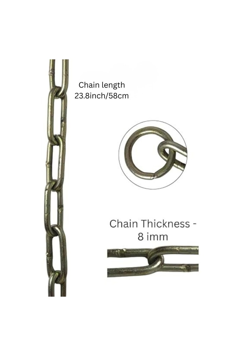 Iron Lock Golden Chain, 2 Feet/23.8 Inches | Multipurpose Security for Gates, Cycles, Bikes | Indoor & Outdoor Use | Heavy Duty for Protection and Home Use (1)