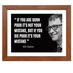 Bill Gates & Famous Quote Brown Frame, 18x22InchesInspirational Wall Art for Office, Home DecorIdeal Spiritual Gift Bill Gates & Famous Quote Brown Frame, 18x22InchesInspirational Wall Art for Office, Home DecorIdeal Spiritual Gift