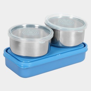 Steel Lunch Box - 2 Bowls,1Container 1Bag Bowl: 10 X 5 cm, Box: 20 X 10 X 4.5 cm, 2 Steel Bowl,1 Container,1 Bag Steel Lunch Box - 2 Bowls,1Container 1Bag Bowl: 10 X 5 cm, Box: 20 X 10 X 4.5 cm, 2 Steel Bowl,1 Container,1 Bag