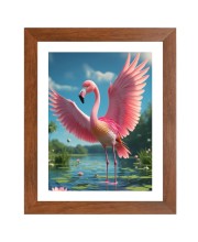 AI Funny Flamingo Art Picture for Kids - 10x14 inches, Brown Color - Perfect Wall Decor for Children's Room AI Funny Flamingo Art Picture for Kids - 10x14 inches, Brown Color - Perfect Wall Decor for Children's Room